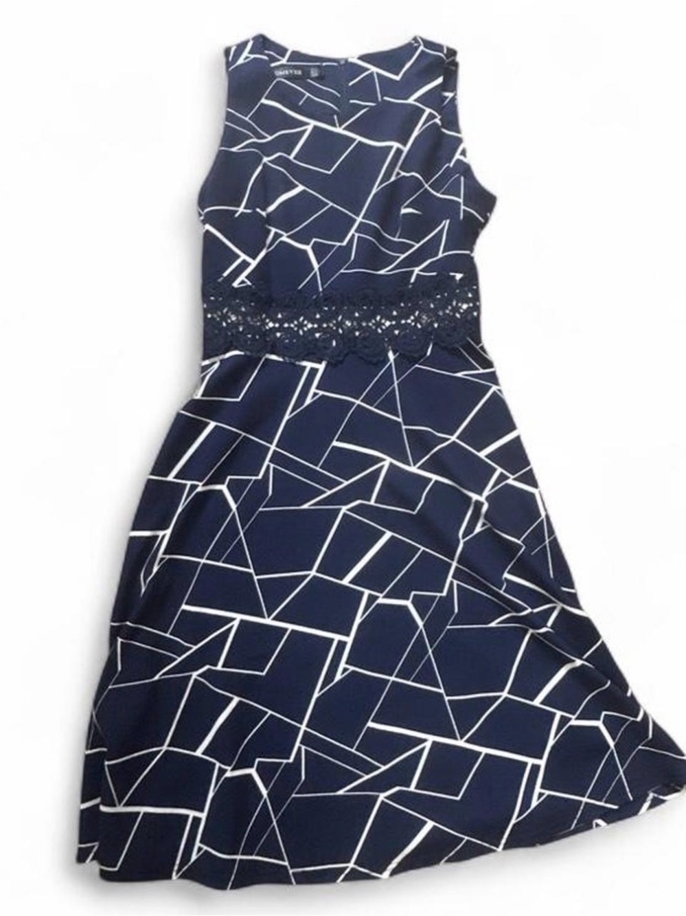Homeyee Navy Geometric Dress